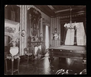 A biliárdterem a John Jacob Astor rezidenciában Rhinecliffben, N.Y., 1893-94 (ezüst zselatin nyomat)